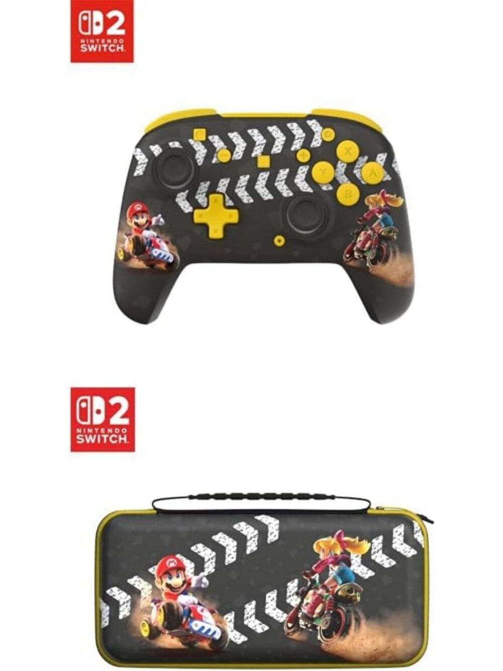 Wireless Controller & Hard Shell Case for Nintendo Switch 2 - Mario Kart Bundle